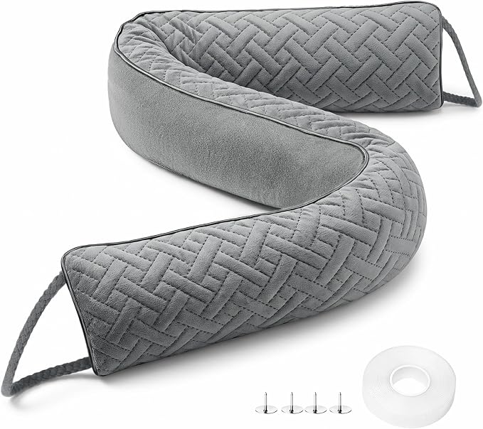 MAGZO Door Draft Stopper for Bottom of Door 36 Inches, Velour Gray | Weighted by MAGZO