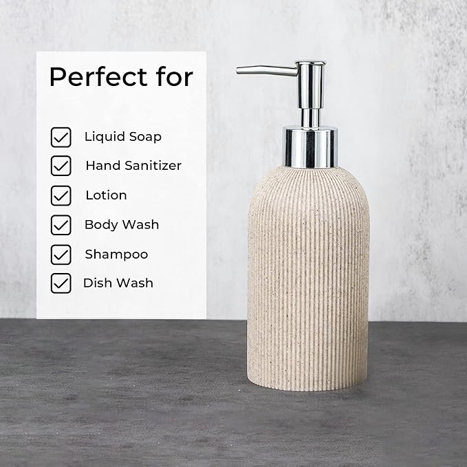 Sand Beige Hand Soap Dispenser - Image 5