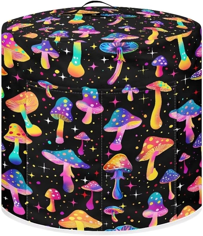 Colorful Mushrooms Dust Cover Instant Pot Heavy Duty Waterproof Dust Pressure Cooker Cover Case for Instant Pot Pressure Cooker Instant Pot Appliance Covers Pressure Cooker Size M