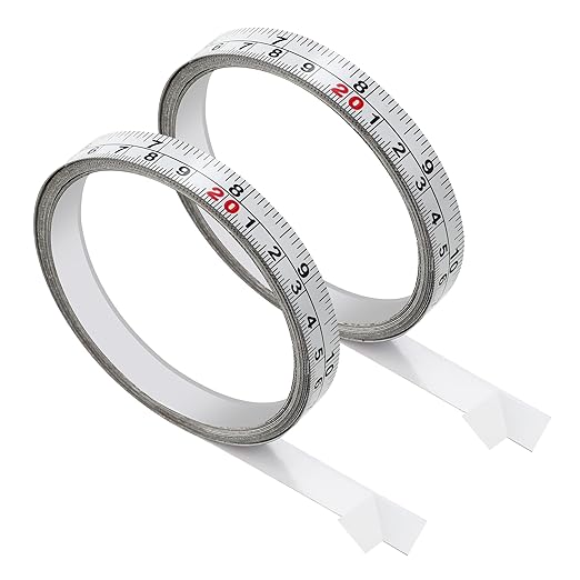 2-Pack Steel Self-Adhesive Measuring Tape, 300cm/118Inch by Jwodo