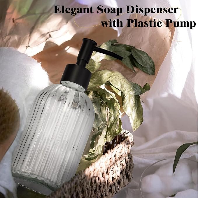 1 Pack 13.5oz Glass Soap Dispenser - Image 3