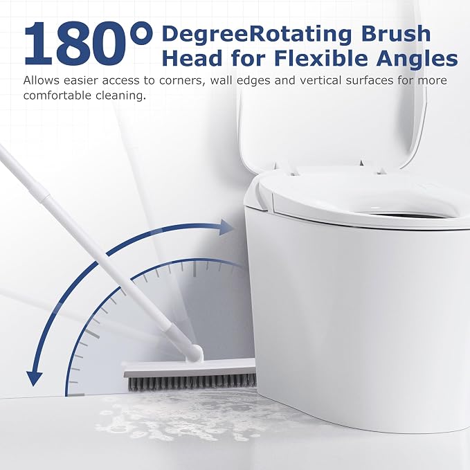 IVYROLL Grout Brush with Long Handle, Floor Cleaning Scrubber | with Stiff - Image 5
