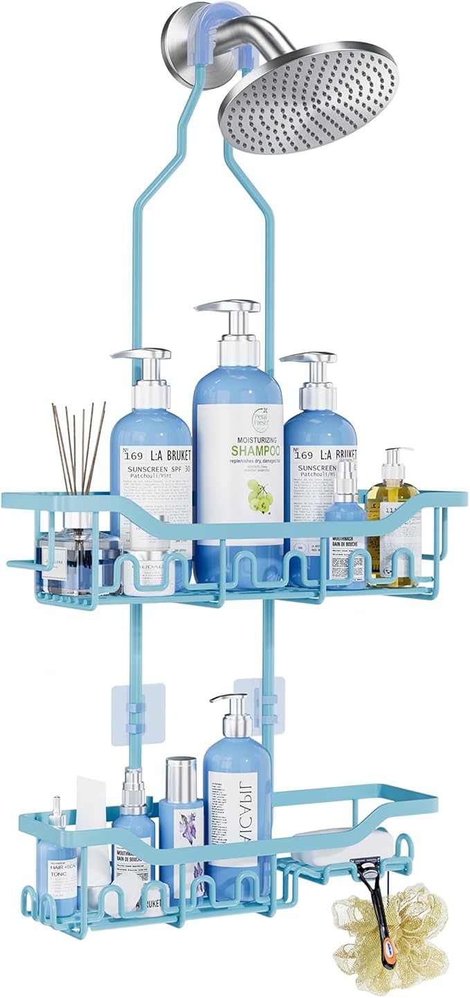 Upgraded Extended Length Shower Organizer by Joqixon