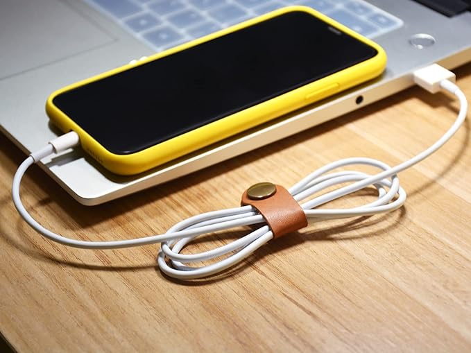 CAILLU Leather Cord Organizer, Cable Ties - Image 6