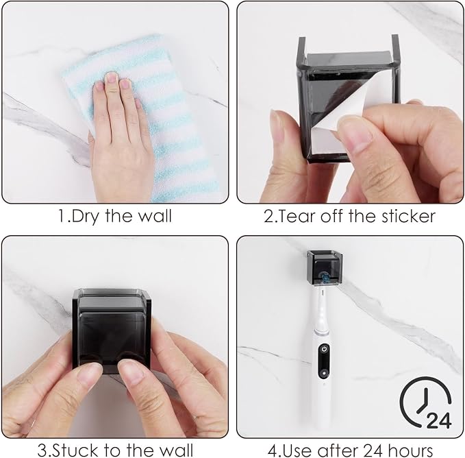 2 PCS Toothbrush Holder Wall Mounted - Image 5