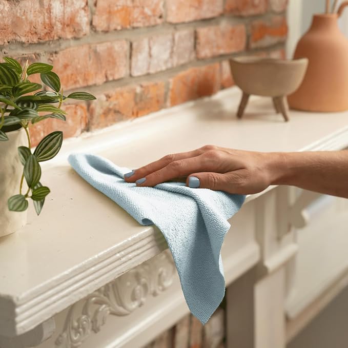 S&T INC. Microfiber Cleaning Cloth, 100 Pack, 11.5" x 11.5" - Image 7