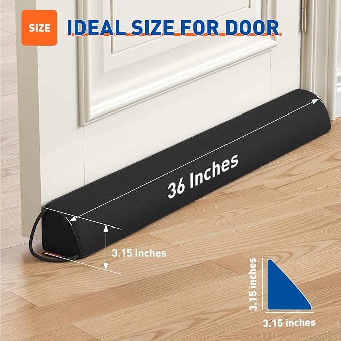 MAGZO Draft Stopper for Bottom of Door 36 Inches, Home Essential | Triangular - Image 2