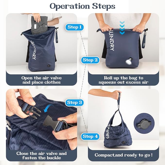 Compression Laundry Bag, Waterproof Travel Storage - Image 8