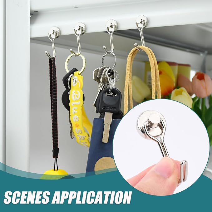 MAGXCENE Swivel Swing Magnetic Hooks, Strong Neodymium Magnetic Hooks Heavy Duty - Image 4