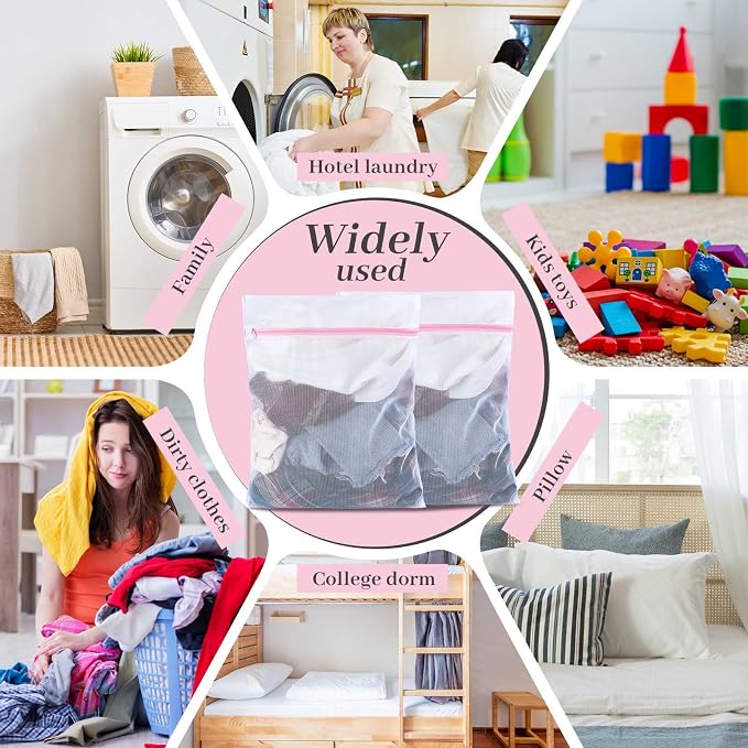 Nuenen 36 Pieces Mesh Laundry Bags Fine Mesh Wash Bags - Image 7