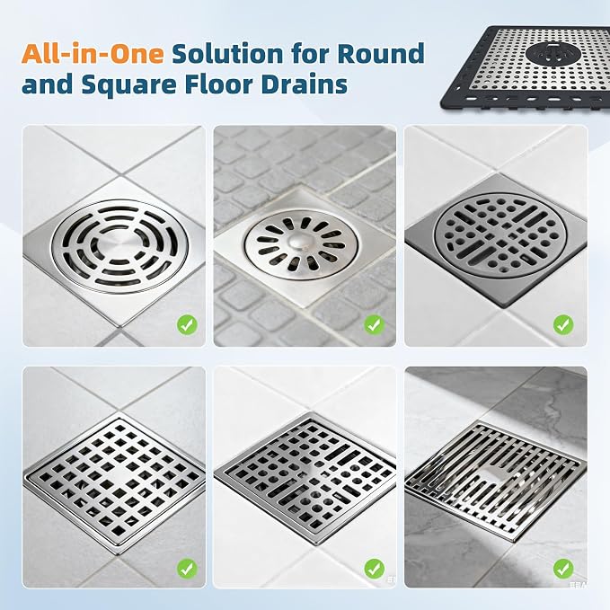 Hibbent Upgraded Shower Drain Hair Catcher, Shower Cover - Image 8