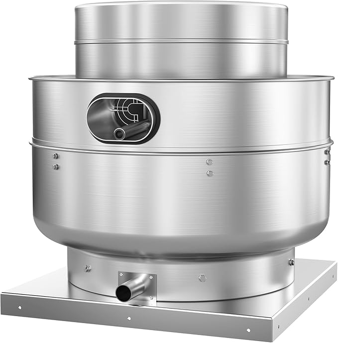 Restaurant Hood Grease Rated Exhaust Fan- Food Truck High Speed Direct Drive Centrifugal Upblast Exhaust Fan 1HP 110 Volt Single Phase Motor 3500 CFM