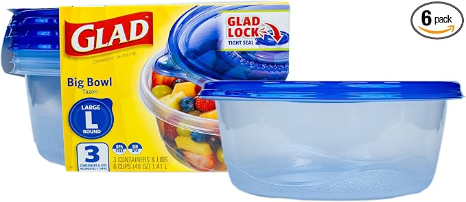 Glad GladWare Big Bowl Food Storage Containers by GladTrashFoodStorage