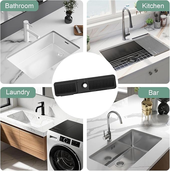 24 Inch Faucet Mat for Kitchen Sink Silicone Folding Faucet Mat for Bathroom - Image 7