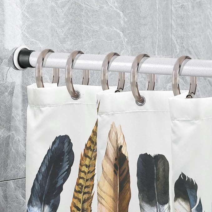 Light Taupe Shower Curtain Hooks - Image 2