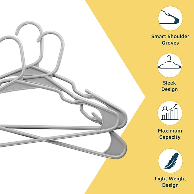 Lifemaster Plastic Clothes Hangers – Heavy Duty Hanger Set, - Image 5