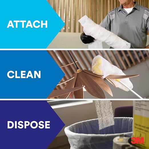 3M Easy Trap Sweep and Dust Sheets, 1 Roll, 250 8" x 6" Sheets | Disposable - Image 10