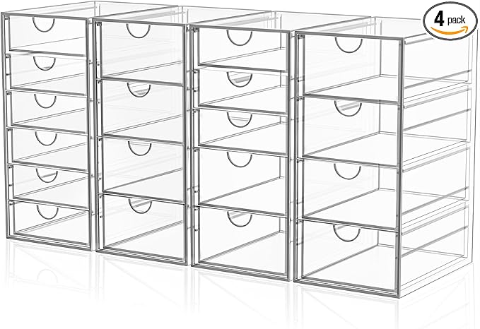 Acrylic Makeup Organizer with 19 Drawers, Storage Drawer Organizer | Bathroom by YFXCVSL