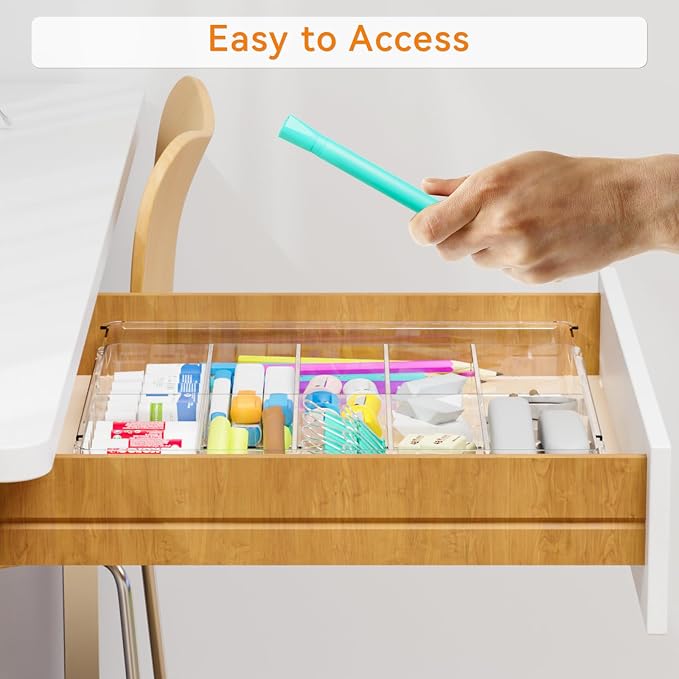 Yieach Large Expandable Desk Drawer Organizer Tray - Image 6