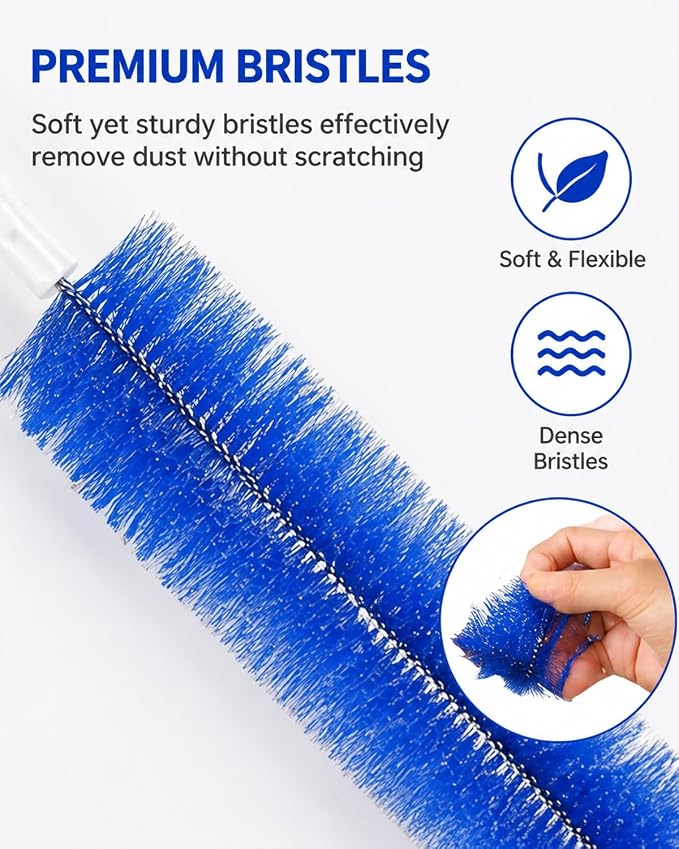 2 Pcs Fan Cleaning Brush, Bendable Micorfiber Crevice Duster Cleaner | Soft - Image 5