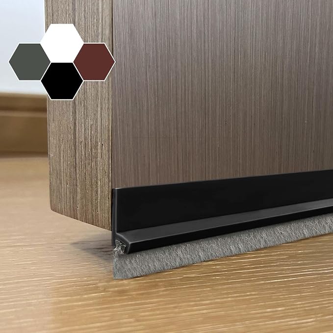 Self-Adhesive Brush Door Sweep, 39.37" L x 1" W, Blocks Dust and Noise by Unknown