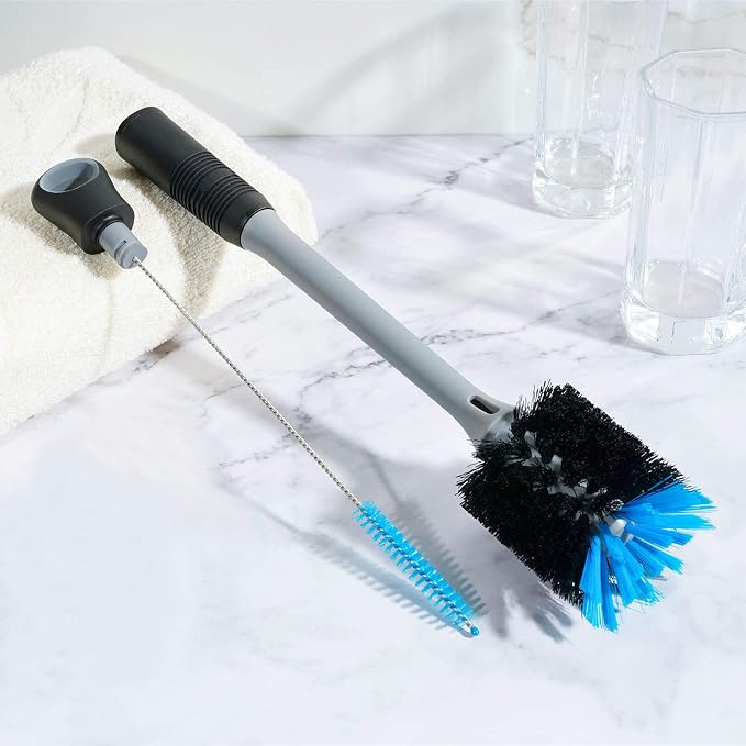 MOSOLAN 2-in-1 Bottle Brush and Straw Cleaner Brush, 1 Pack | Long Handle Water - Image 5