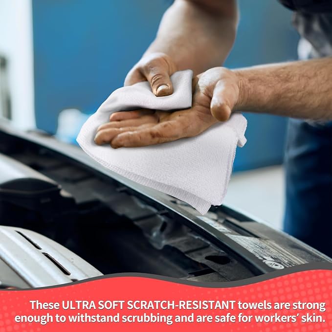 White Microfiber Cleaning Cloth, 150 Pack Shop Towels All-Purpose Cleaning Rags - Image 4