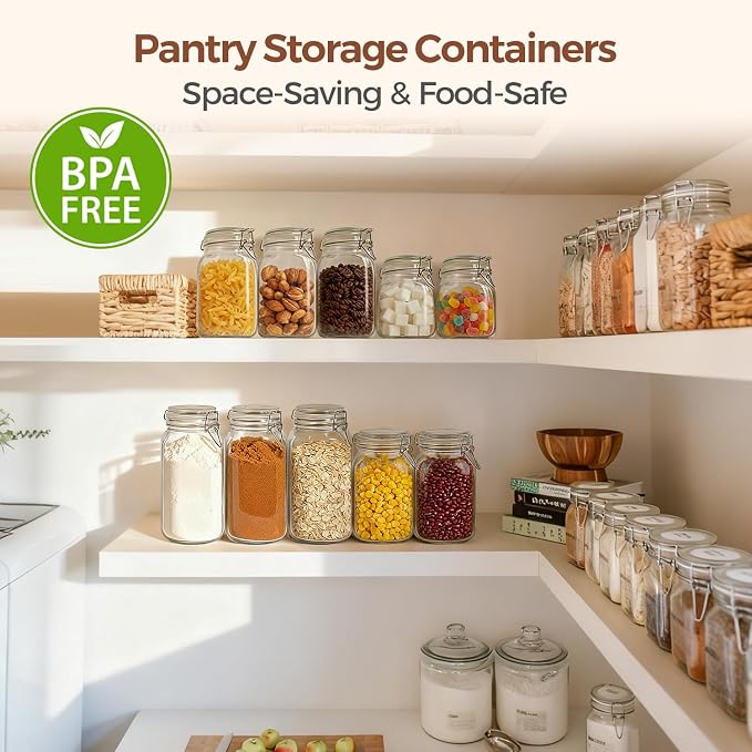 ComSaf Square Glass Pantry Jars - Image 8