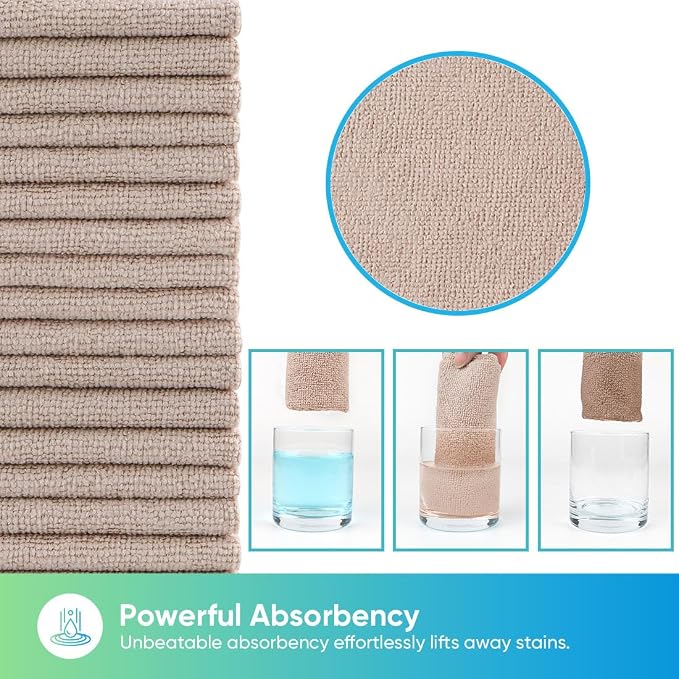 HOMEXCEL Microfiber Cleaning Cloth 100PK, Towels - Image 3