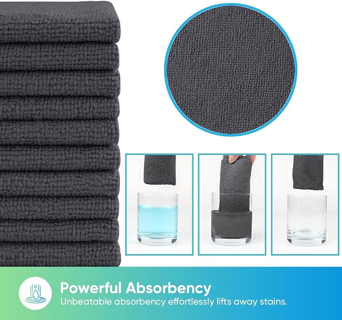 HOMEXCEL Microfiber Cleaning Cloth 10PK, Towels - Image 3