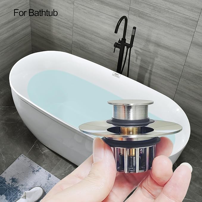 LEKEYE Tub Stopper | Shower Drain Hair Catcher | Pop-up Drain Stopper - Image 5