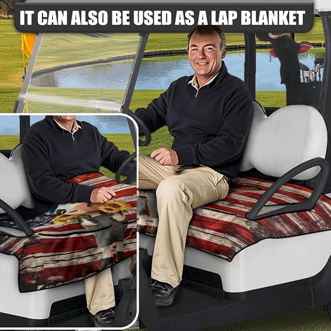 Golf Cart Seat Cover Cushion Featuring Sweat Absorbing Microfiber and Waterproof Layer, Designed for Daily Outdoor Use on Golf and Utility Carts