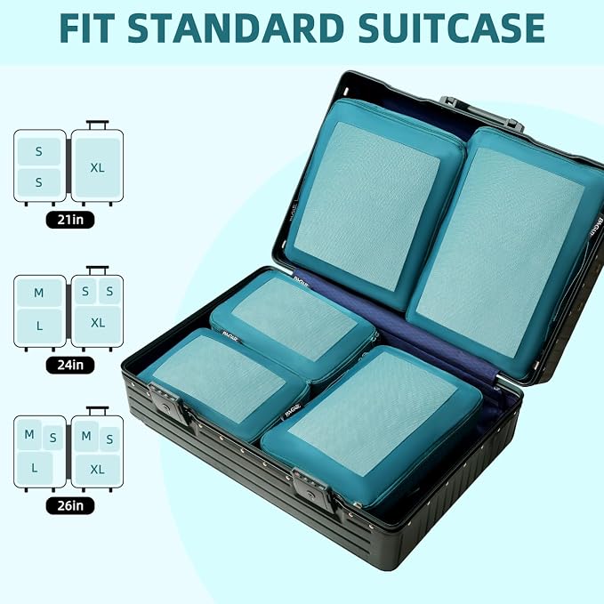BAGAIL 4 Set/6 Set/8 Set Compression Packing Cubes Travel Accessories - Image 7