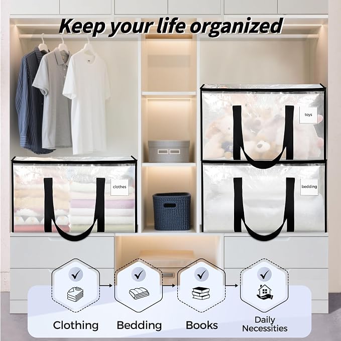 16 Pack Extra Large Clothes Storage Bins - Image 7