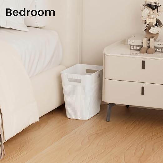 JOYMOOP Slim Trash Can 3-Pack, 2.2 Gallon Plastic Wastebasket - Image 6
