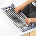 Over The Sink Dish Drying Rack, Roll Up Dish Drying Rack Kitchen Dishes Rack by MECHEER