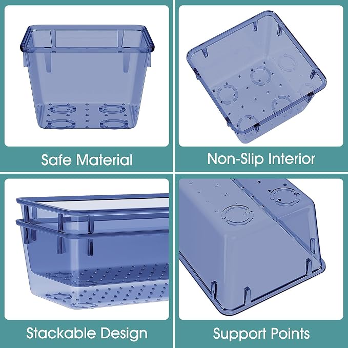 25 PCS Plastic Drawer Organizer Set, Makeup Organizers and Storage Bins | 4 - Image 3