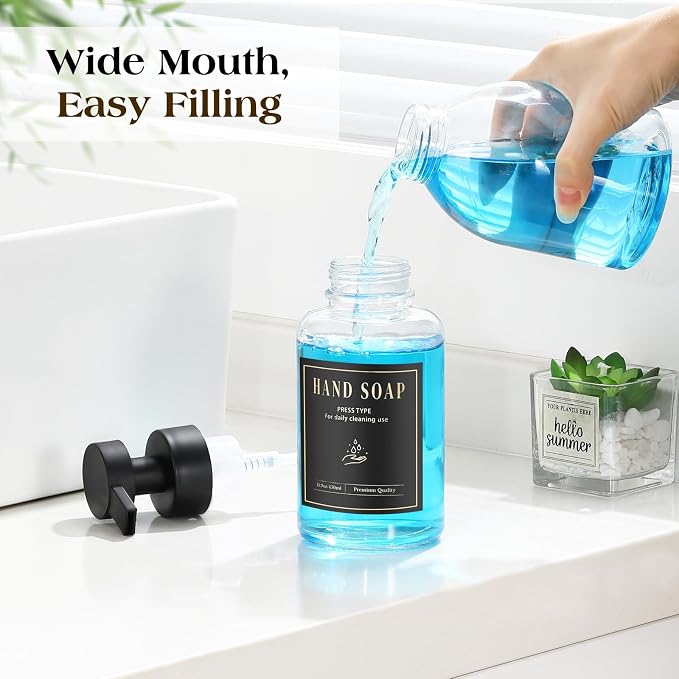Luxspire Glass Foaming Soap Dispenser 15oz Hand Soap Bottle, 1 Pack | Anti-drip - Image 4