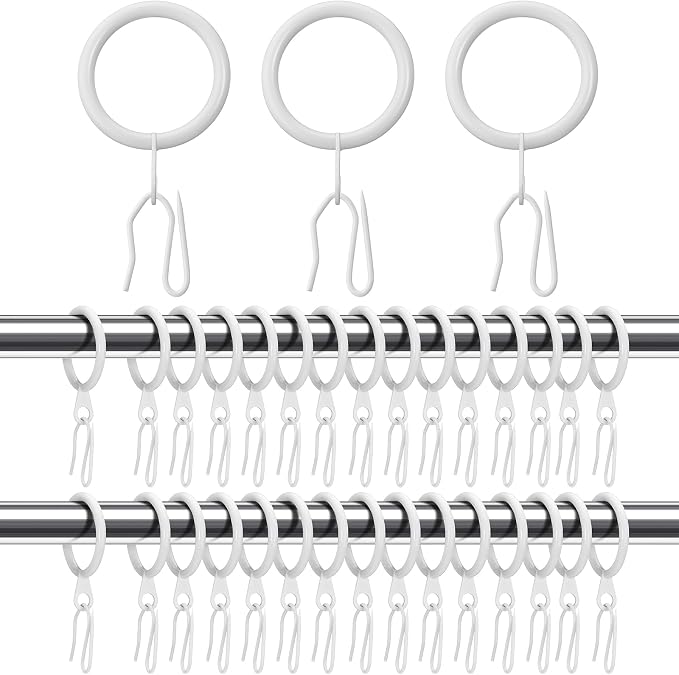 Qunclay 100 Set 1.26 Inch Metal Curtain Rings by Qunclay