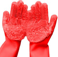 Silicone Dishwashing Gloves, Pet Grooming Rubber Scrubbing by Yinceber
