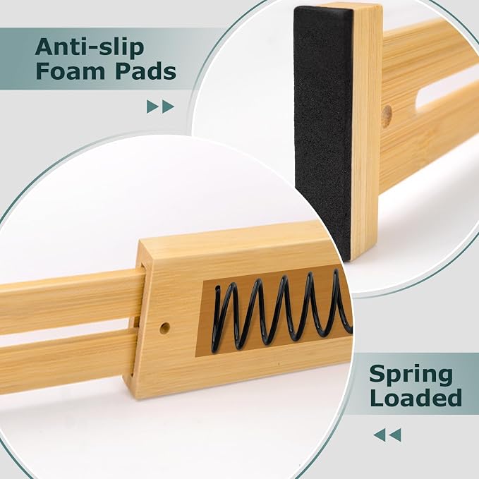Kitchen Drawer Dividers 4 Pack Adjustable Bamboo Drawer Organizer | 17-22" - Image 6