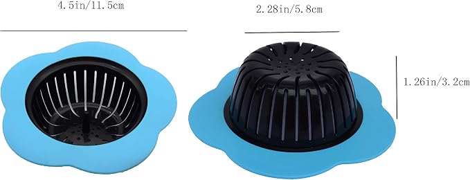 4 Pack 4.5" Wide Rim Kitchen Sink Strainer Drain Filter - Image 3