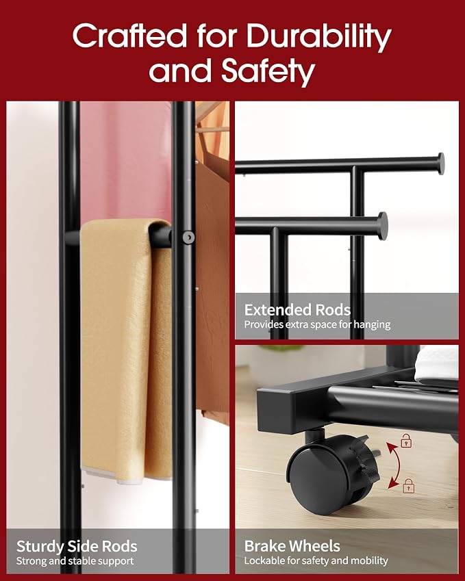 Sakugi Double Rods Clothes Rack - Image 5