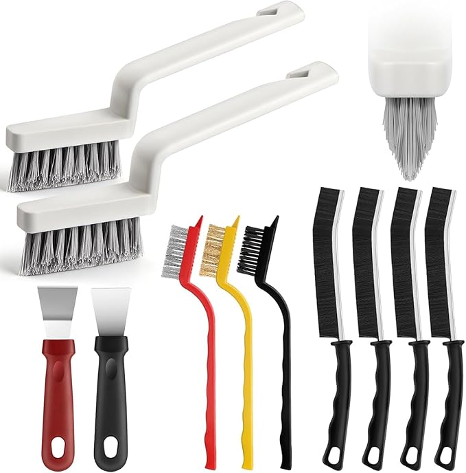 11Pcs V-Shaped Grout Cleaning Brush Set, by JiedHiur