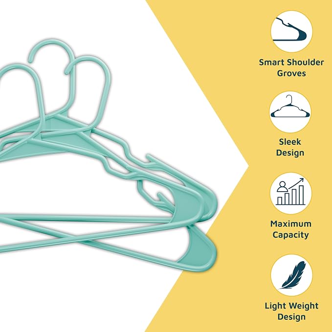 Lifemaster Plastic Clothes Hangers – Heavy Duty Hanger Set, - Image 4