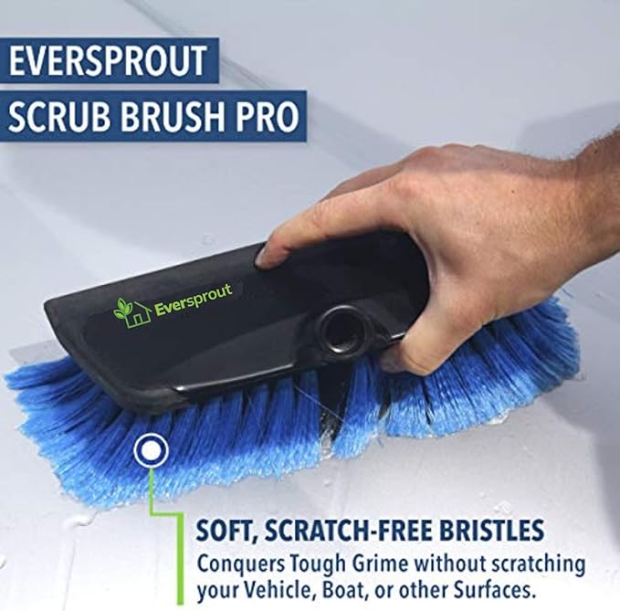 EVERSPROUT Scrub Brush, 1.5 to 3ft Pole, Rubber Bumper, No-Scratch | - Image 4