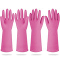 Mamison Rubber Dishwashing Gloves, Non-Slip Kitchen, 2 Pairs | Korean natural by QualityKitchenandHome