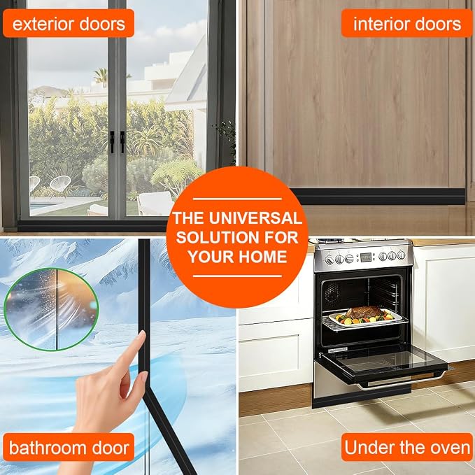5Pack Door Draft Stopper, Blocks Cold Air, Dust & Light - Image 8