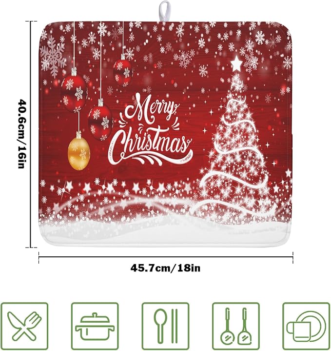 Merry Christmas Dish Drying Mat - Image 3