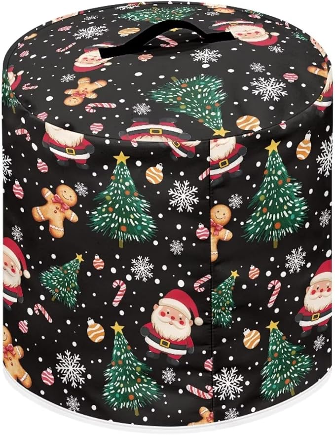 Cute Santa Claus Dust Cover Instant Pot and Extra Accessories Dust Proof Easy to Clean Pressure Cooker Cover Electric Appliance Cover Air Fryer Accessories with Storage Pocket Size S